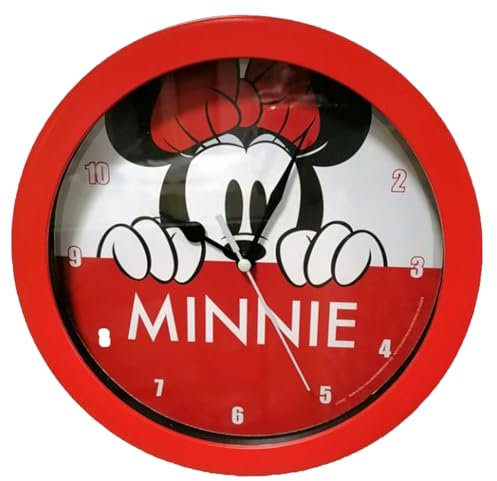 Disney Minnie Mouse Wall Clock Office Home Wall Decor 9.5 Inches- 62636