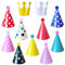 Jiosdo 11 Stück Partyhüte Geburtstag, Kegel Hüte Partyhüte kindergeburtstag, Geburtstag Hüte Partyhütchen Geburtstag mit Pompons, Partyhut Kinder und Erwachsene, Zubehör Partydeko (Multicolor)