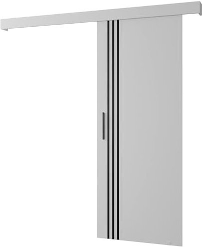 Schiebetür Komplettset - Schiebetürsystem Salwador 6 - Schiebetüren - Trennwände - Raumteiler - Innentüren, Tür 90 x 204 cm - Schiebetür Schiene - Zimmertür mit Schiebetür Griff - Saloontür