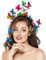 HIFOT Papillon Bandeau Cheveux Femme, Serre Tete Fille, 8pcs Aléatoire Barrette Papillon, Accessoire Cheveux Femme Pour Evjf Anniversaires Fêtes Cosplay Mariage Photographies Artistiques