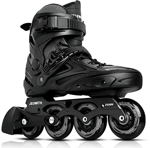 Inline Skates für Damen Herren, Outdoor Street Blades Roller Erwachsene Männlich Weiblich, Professionelle Fitness Rollschuhe Klingen für Unisex (Schwarz)