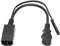 C14 auf C13 C7 Y Splitter Netzstecker Kabel, 10A 250V 1 in 2 Out IEC320 C14 Stecker auf C13 C7 Buchse Netzkabel Verlängerungskabel Wasserdichtes Adapterkabel Kabel für LCD