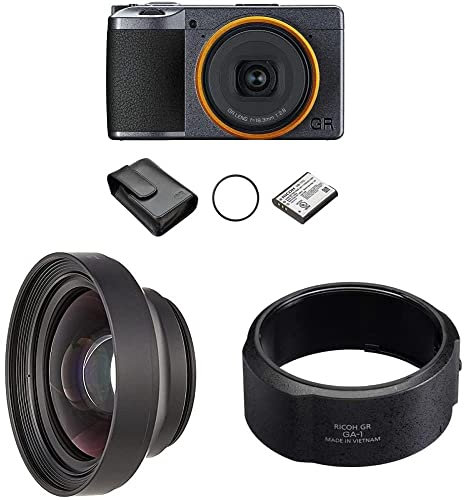 Ricoh GR III Street Edition Premium Compact Digital Camera With GW-4 Wide Conversion Lens With Lens Adapter