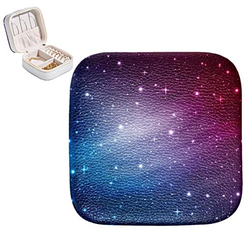 Schmuckkästchen für Schmuck, PU-Leder, klein, Sternenhimmel