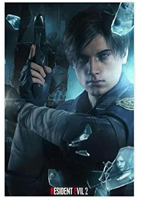MJKO Resident Evil 6 Leinwand-Poster, Wandkunst, Dekoration, Bild, Gemälde für Wohnzimmer, Schlafzimmer, Dekoration, Rahmen-Stil, 40 x 60 cm