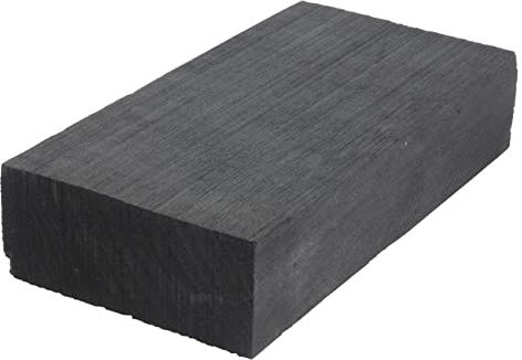 Kohleblock Naturkohle Lindenholz zum Löten und Halter 140 x 70 x 30 mm für die Schmuckherstellung