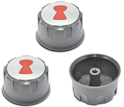 DEEKOOL Grill Control Knobs 69893, Gas Control Knobs Replacement for Weber E-Spirit 310/320/ 330 Series with Front-Mounted Control Burner (Years 2013-2017)(3 Pcs)