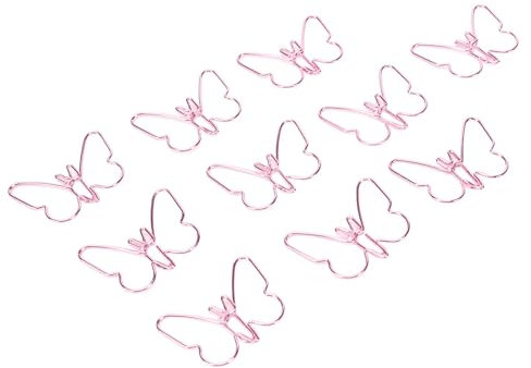 Schmetterlings-Büroklammern, 100 Stück Rosa Schmetterlinge Büroklammern Lesezeichen Niedliche Büroklammern Kleine Büroklammern Für Das Organisieren von Papierordnern Im Büro Und in Der Schule