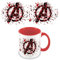 Pyramid International Marvel Avengers Mug in Presentation Gift Box (Shattered Logo Design) 11oz Ceramic Mug - Official Merchandise, Red