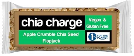Energy Bars – Vegan & Gluten Free – Planted Based Mini Flapjacks (30g) – Palm Oil & Dairy Free – Pack of 18 (Apple Crumble)