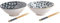 lachineuse - Coffret 2 Bols Style Japonais Bleus ⌀ 20,5 cm - Format XXL - Bols à Riz, Petit Déjeuner & Soupe - Motifs Traditionnels Zen - Bol Asiatique Japonais Asie - Cadeau Vaisselle