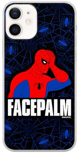 ERT GROUP custodia per cellulare per Iphone 12 Mini originale e con licenza ufficiale Marvel, modello Spider Man 029 adattato in modo ottimale alla forma dello smartphone, custodia in TPU