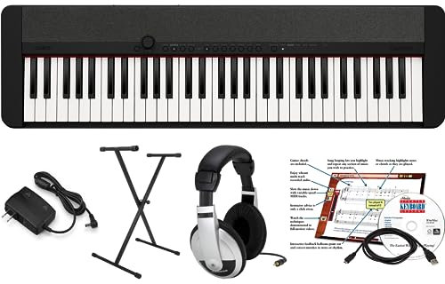 Casio CTS1BK EPA Pack with Support and Learning Software, AC Adapter and Headphones