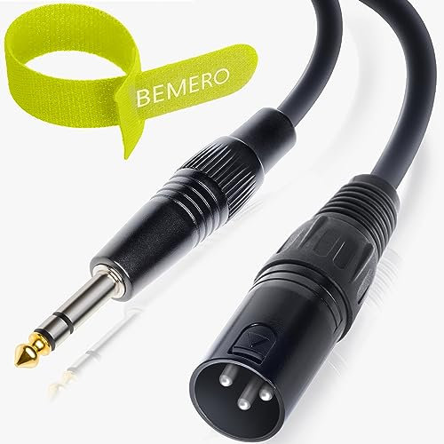 BEMERO Cavo linea XLRm su jack 6.3, Jack, TRS, 3 m, bilanciato, 3 poli, nero