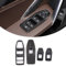 DIYUCAR ABS-Kunststoff-Aufkleber für Autotür Fenster Hebeschalter Rahmen Abdeckung Verkleidung Dekoration Aufkleber für B-M-W X1 U11 2023-2024 Innenzubehör (Kohlefaser)