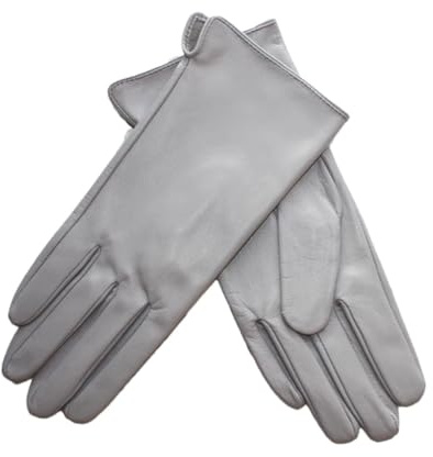 Lederhandschuhe für Damen, Schaffell, Touchscreen, ungefüttert, dünn, einfarbig, Reit- und Fahrhandschuhe