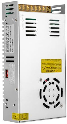 Netzteil DC 48V 12.5A 600W Spannungswandler, 600W Trafo 220V auf 12V Schalternetzteil, Adapter, mit Kabel, 21.5 * 11.5 * 5 cm, für LED-Streifen elektronisch Elektrische Geräte Industrie, etc