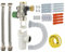 Groupe de sécurité droit norme NF 20x27 (3/4) siège teflon anti-calcaire + siphon + flexibles d'alimentation + flexible évacuation + teflon + fixations murale chauffe eau/cumulus NOYON & THIEBAULT