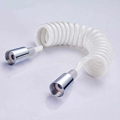 Flexibler Duschschlauch,Handbrauseschlauch Copper Cap Dusche Foam Bidet Telescopfeder Schlauch 1,5 m PVC-Frühling Flexible Retractable Brauseschlauch Duschkopf Toilette Bidet Universelles
