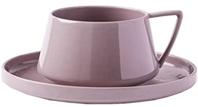 Tasse Cup Cappuccino Tass Keramik-Kaffeetasse, Teetasse, 250 ml/8,4 Unzen Kaffeetassen, Teetasse, Kaffeetasse, Löffel und Untertassen-Set, Kaffee-Milch-Teetassen Aesthetic Mug (Color : B)