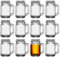 eispap 12 Pcs Mini Mason Jar with Handles,1.7oz/50ml,Premium Shot Glasses with Leakproof Lids for Drink,Dessert,Condiments,Jams,Candle,Craft (12)
