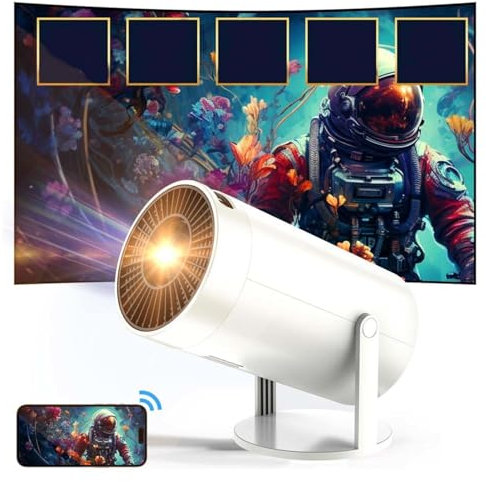 Hd Projector 4k Mirroring Same Screen Function, Airplay Projector Projector With Wifi And Bluetooth, Qiaolet Mini Projector Ceiling Movie Projector