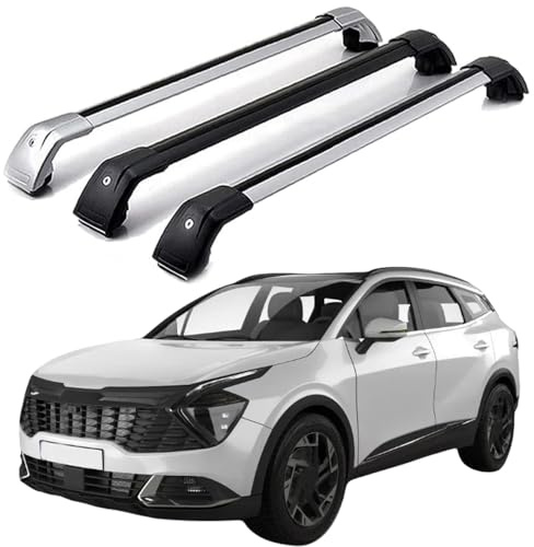 LOVVEEUV DachträGer RelingträGer für Kia Sportage NQ5 2023, Dachgepäckträger Dachträger Querträger Aluminium Diebstahl-Bars Auto Zubehör 2 Stück,Black