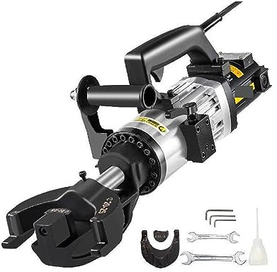 Hydraulische Crimpzange Handheld 1500 W elektrischer hydraulischer Bewehrungsstahlbieger, 4 mm–25 mm, 110 Biegegeschwindigkeit, 5 S reiner Kupfermotor mit Kohlebürste für Kabelschuhe Schnellhydraulikz