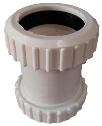 Waste Compression Straight Connector 32mm Coupler (Pack of 2)