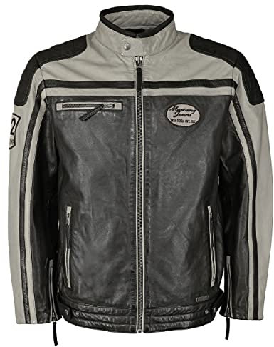 MUSTANG Herren Lederjacke 31021213 Black/grey 46