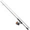 DAM Fire Wave XP Spinning Combo, Süßwasserangler Angelrute Rolle Hecht Barsch Zander mehr, Starkes Leichtgewicht Vielseitig, Schwarz, 2.13m schnelle Rute, 2500er Rolle