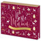 itenga Adventskalender gefüllt mit 24 Überraschungen passend für Männer Frauen Mama Papa Oma Opa (Beste Mama rot gold)