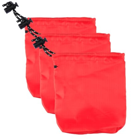 Tabanzhe Lot de 3 petits sacs avec cordon de serrage - Pochette de rangement pliable pour voyage, sac étanche à l'eau, sac de sable - Sacs en nylon portables pour l'extérieur, la gym, l'école, les