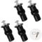 4 Pack Toilet Seat Screws,Universal Toilet Lid Seat Hinges Bolts Toilet Seat Fittings,Expanding Rubber Top Nuts Screw Fixings for Toilets WC Blind Hole