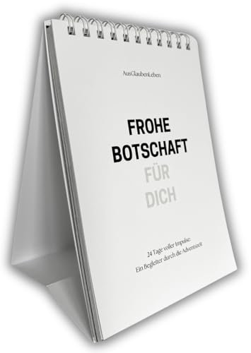 AusGlaubenLeben® | Christlicher Adventskalender 2025, Aufstellkalender christlich zu Weihnachten, Inspirierender Tischkalender mit Bibelversen & christlichen Sprüchen, Geschenkidee, Glaube, Besinnung