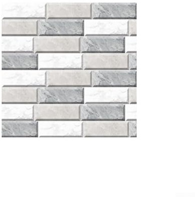 HpLive 10 Stück Vintage PVC Fliesenaufkleber, Marmor Mosaik Steinfliesen Aufkleber für Badezimmer Küche(15x15cm)