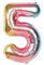 Oirigaga 44 Stück Geburtstagsdeko Set, Kindergeburtstag Party Deko Luftballons, Cartoon Helium Ballons Folienballons mit Happy Birthday Banner und Cake Topper für 5 Jahre Jungen Mädchen, Blau Rosa