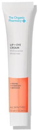 The Organic Pharmacy Lip + Eye Cream, 10ml - Multi-purpose, Moisturises, With Fennel, Eyebright, Beeswax, Ophthalmologically tested, Organic 13%, Natural 92.6%