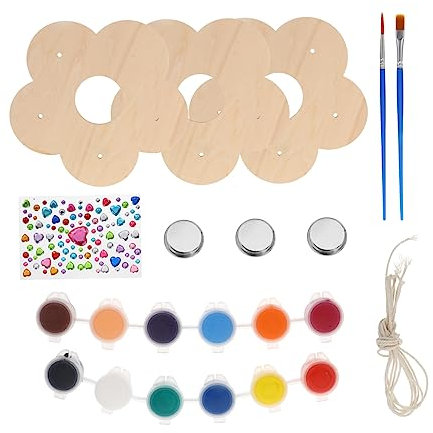 IMIKEYA 3pcs Hanging Bird Feeder Wood Graffiti Toy Bird Nut Feeder Boys and Girls Arts and Crafts Diy Coloring Toy