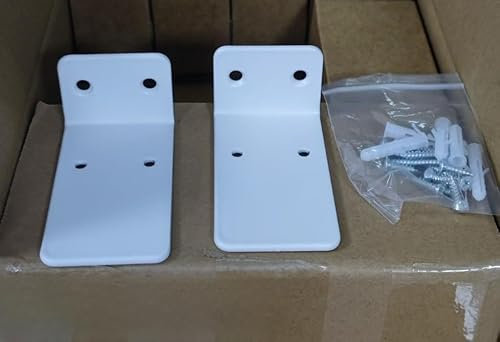 2 Stück Regalhalterung Unsichtbare Regalträger & -stützen, 9cm Schwerlast Regalwinkel, Weiß Schwimmende Wandhalterung Regalbrett Halterung, Schwebende Tablarträger für Regale