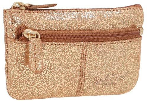 Gusti Leder Schlüsseltasche Rook - Portemonnaie Geldbeutel Klein Schlüsseletui Schlüsselmappe Gold Leder