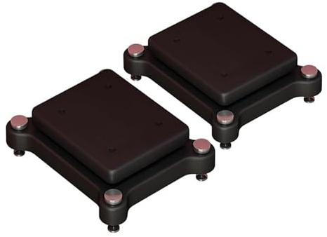 2 Pack Speaker Stands - Subwoofer Isolation Feet & Riser Stabilizer Base for Standard Speakers - Enhance Sound Quality & Stability - Ideal for Home Theater & Audio Systems