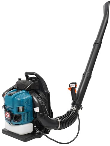 4 Takt Benzin Laubsauger Rucksack 75.6cc Benzin Laubbläser mit 1.9LKraftstofftank 2600W Tragbar Rückentragbar Laubsauger Leicht Manueller Start Laubgebläse für Blattfedern, Rasenreinigung