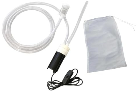 Sharplace Brewings Siphonpumpe USB Elektrische Weinpumpe Weinherstellungszubehör Siphonpumpenrohrschlauch Leistungsstarkes tragbares Schnapsabsauggerät, 2.5m Filter