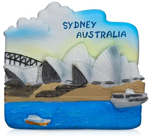 Sydney Australia 3D Souvenir Fridge Magnet – Iconic Opera House & Harbour Bridge Design