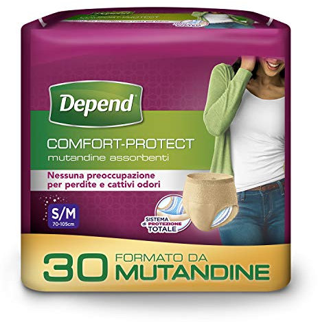 Depend - Braguitas de incontinencia para mujer, súper absorbentes
