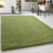 Teppium Moderner Hochflor Teppich Wohnzimmer 160x230 cm Grün - Shaggy Flauschiger Teppich, Extra Weich, Pflegeleicht und Einfarbig - für Schlafzimmer, Küche und Esszimmer