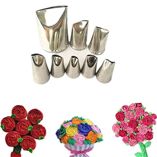 FantasyDay Decorazione Torte Set, 8 Pezzi Ugello in Acciaio Inossidabile Decorazione Pasticceria - Perfetto Bocchette Decorative Accessori per Torte,Cupcakes,Pasta di Zucchero,Biscotti e Pasticceria