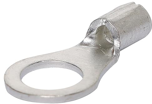 UKCable-Ties Open End Terminal Cable Size 10mm² Stude Hole 8mm Copper Ring Terminals Connector for Battery Earth Cables - Pack of 5