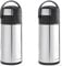3L / 3000ml Stainless Steel Airpot Air Pot Flask Hot Cold Tea Coffee Pump Action Vacuum Flask by Denny International® (Set of 2 Airpot)